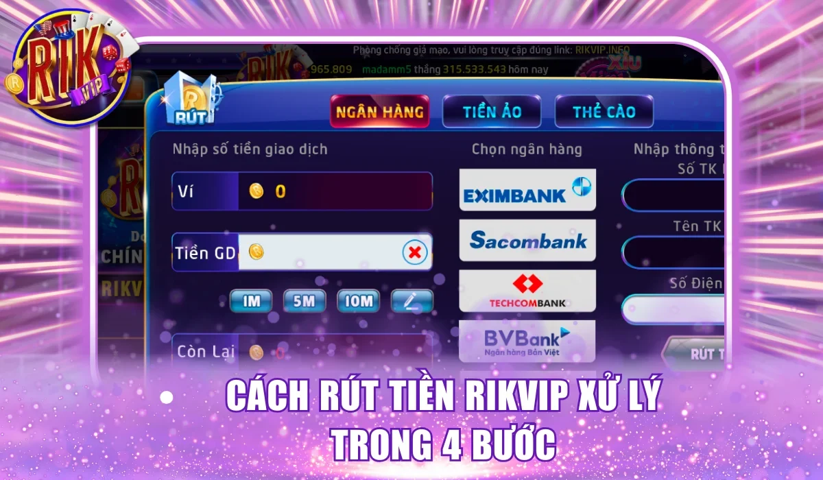Hướng dẫn 4 bước để rút vốn về ví nhanh chóng