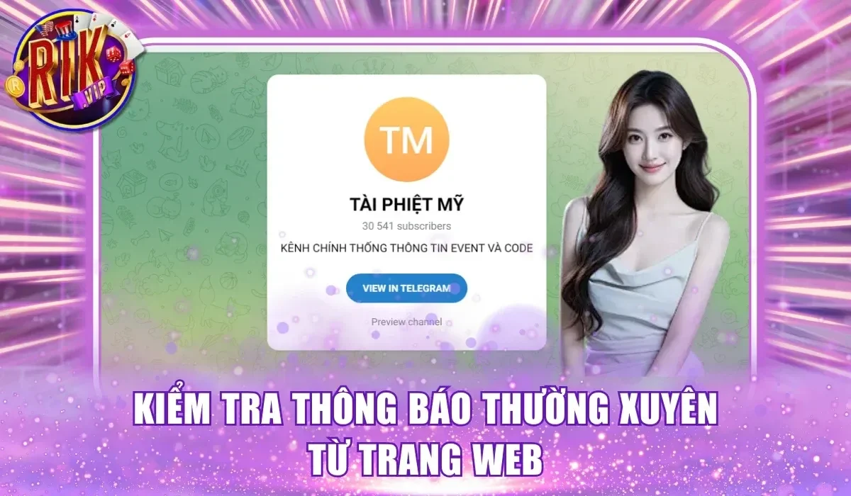 Kiểm tra thông báo thường xuyên từ trang web