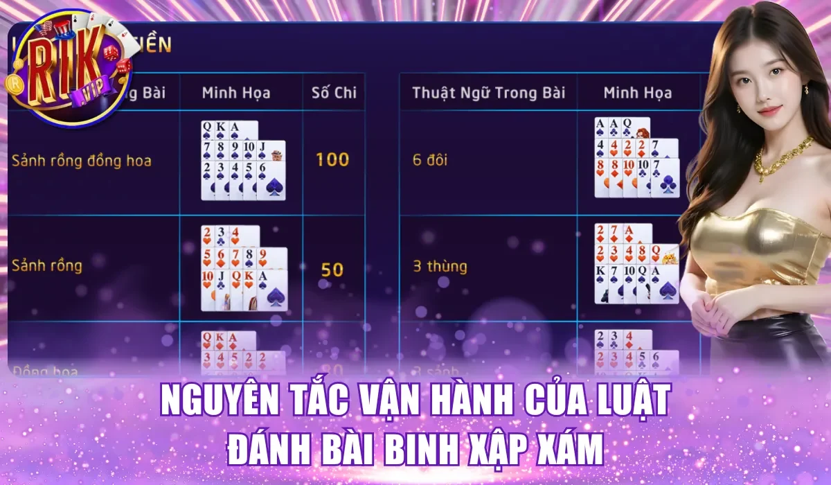 Nguyên tắc vận hành của luật đánh bài Binh Xập Xám